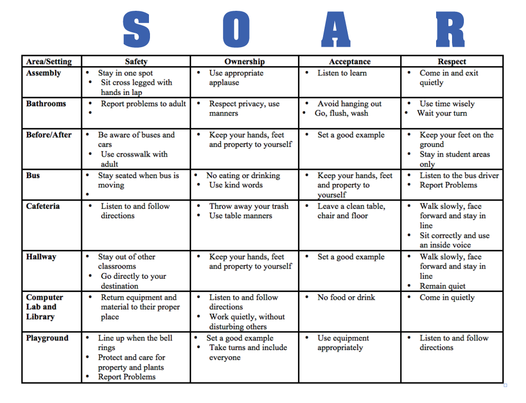 Soar PBIS Matrix