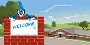 Blue Jay Mascot Welcome School Banner