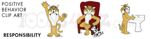 Student Responsibility Bobcat Wildcat Mascot Clipart
