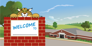 Bobcat Wildcat Mascot School Welcome Banner