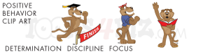Cougar Mascot Determination Discipline Focus Clipart