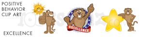 Cougar Mascot Excellence Clipart