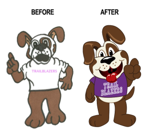 Dog mascot makeover