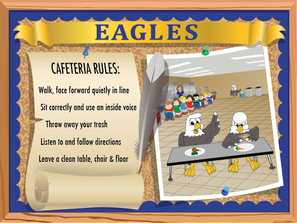 Eagles Cafeteria Rules Poster