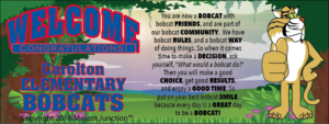 Bobcat Mascot Banner