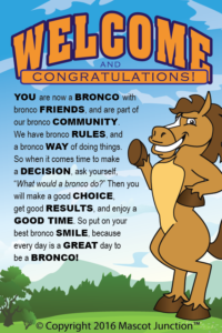 Bronco Mascot Poster