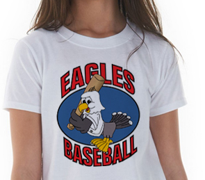 School t-shirt design for baseball team