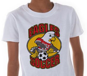 Soccer T-shirt printing design