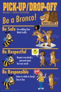 PBIS Posters Pick Up Rules Bronco