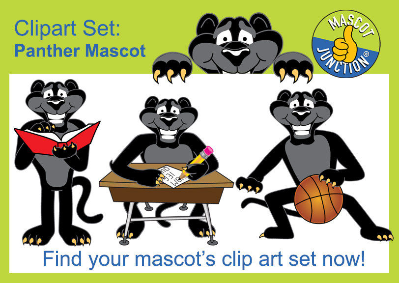 Panther Mascot Clipart Illustrations