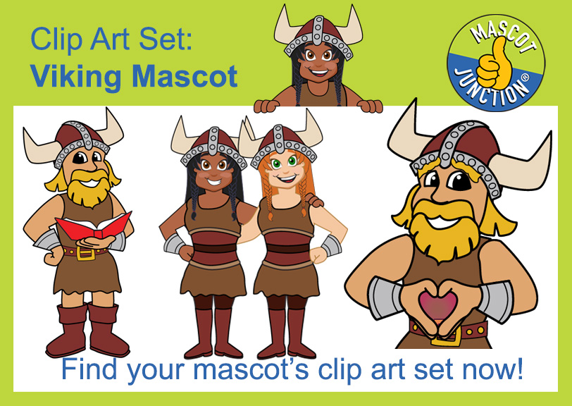 Viking Mascot Clipart Illustrations